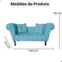 Ver imagem 5 de Recamier Sofá Divã Namoradeira Dubai Suede - Fina Mobília