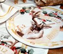 Ver imagem 1 de Kit Sousplat + Guardanapo Natal Rena Gold Nsw 8 Peças sem Base