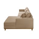 Ver imagem 4 de Sofá Fixo com Chaise 2,5m Cronos Linho com Molas Lado Direito Meu Sofá Online