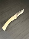 Ver imagem 2 de Faca Fox Sg Inox 420c 3” Cabo de Osso Natural Artesanal com Bainha em Couro