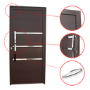 Ver imagem 2 de Porta Alumínio Lambril Evolution c/Puxador e.Marrom Corten 90 Brimak