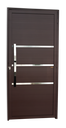 Ver imagem 1 de Porta Alumínio Lambril Evolution c/Puxador e.Marrom Corten 90 Brimak