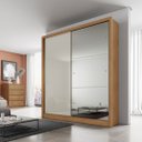 Ver imagem 1 de Guarda Roupa Casal 2PTS 3GAV C/Espelho Thor Plus 1600 Novo Horizonte Cumaru Fendi