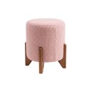 Ver imagem 7 de Kit Decorativo Sofá Curvo Orgânico + 01 Puff e Poltrona Luna Veludo Rosa - Montanaris Decor