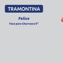 Ver imagem 3 de Faca para Churrasco Felice Corte Preciso Aço Inox Cabo Polipropileno Preto Tramontina 12,7cm