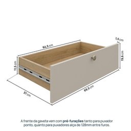 Módulo 70x40 2 Gavetas Frame Cabecasa madeiramadeira - 5