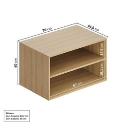 Módulo 70x40 2 Gavetas Frame Cabecasa madeiramadeira - 4