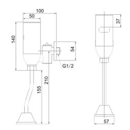 Válvula de Acionamento Automático para Mictório Com Sensor - 3