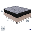 Ver imagem 3 de Cama Box Baú e Colchão Airtech Pampa Molas Ensacadas Queen Ortobom:cama Box Baú Bege e Colchão Airte