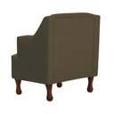 Ver imagem 4 de Poltrona Decorativa Pés Luis XV Gênises Encosto Capitonê Suede Marrom Carolina Moveis