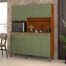 Armário Cozinha Jade 10 Portas Design Sofisticado Resistente:verde - 5