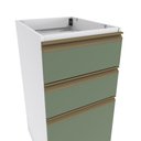 Ver imagem 6 de Balcão 3 Gavetas Kappesberg Celeste 100% Mdf Branco/verde Oliva 40cm