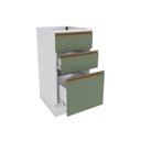 Ver imagem 5 de Balcão 3 Gavetas Kappesberg Celeste 100% Mdf Branco/verde Oliva 40cm