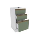 Ver imagem 3 de Balcão 3 Gavetas Kappesberg Celeste 100% Mdf Branco/verde Oliva 40cm