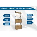 Ver imagem 2 de Estante Alta Estilo Industrial 72cm 04 Portas e 02 Prateleiras Li018 Kappesberg - Freijó/preto Fosco