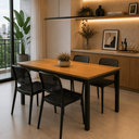 Ver imagem 3 de Kit 4 Cadeiras Mônaco Rattan Empilhável Cozinha Sala Jantar - Preto