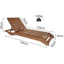 Ver mais imagens de Espreguiçadeira de Madeira Reclinável Natural