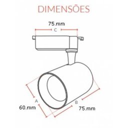 Kit Trilho Elegance LED 3 x 7.W Preto 300K Luz Amarela - 3