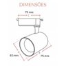 Kit Trilho Elegance LED 3 x 7.W Preto 300K Luz Amarela - 3