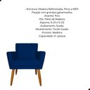 Ver imagem 2 de Poltrona Elegante Cecília em Suede Recepção Escritório