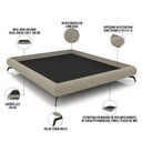 Ver imagem 4 de Cama Casal Queen Pés de Ferro Estilo Industrial 176cm Otto P05 Linho Bege - Lyam Decor