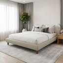 Ver imagem 5 de Cama Casal Queen Pés de Ferro Estilo Industrial 176cm Otto P05 Linho Bege Escuro - Lyam Decor
