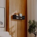 Ver imagem 1 de Prateleira Porta Objeto Preta 60 X 12cm Suporte Invisivel