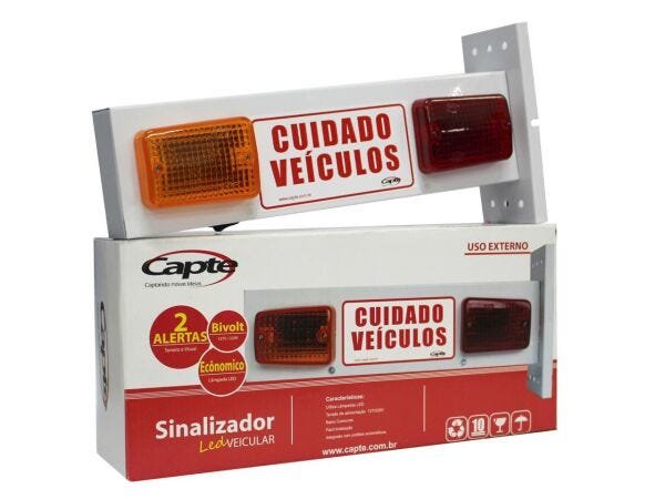 Sinalizador De Garagem Sonoro Veicular LED + Placa Temporizadora