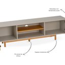 Ver imagem 5 de Rack para Tv 65 Polegadas Ripado em Madeira Maciça 180cm Rischio