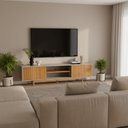 Ver imagem 2 de Rack para Tv 65 Polegadas Ripado em Madeira Maciça 180cm Rischio