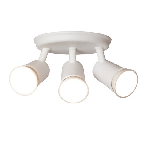 Spot Sobrepor Direcionável Articulado 3 Gu10 Mr16 Dicroica Cor:branco