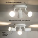 Ver imagem 3 de Spot Sobrepor Direcionável Articulado 3 Gu10 Mr16 Dicroica Cor:branco