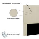 Ver imagem 3 de Cabeceira King 1,95m Ravenna Veludo - Pallazio Cor Bege