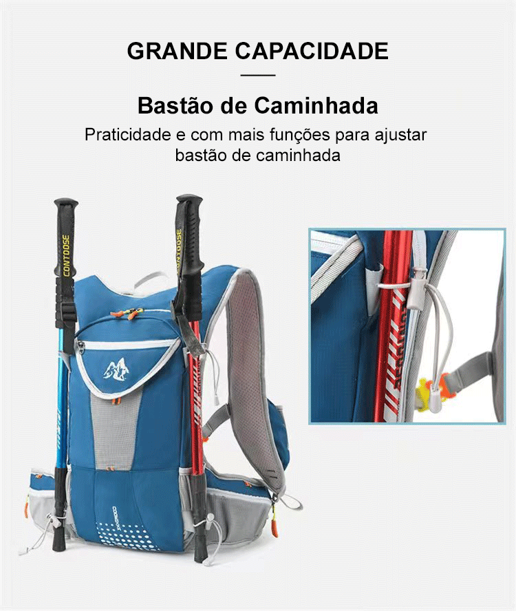 Mochila Caminhada Corrida Ciclismo Leve Camping Pequena 6l - 3