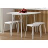 Mesa para Cozinha Dobrável e 4 Banquetas 1748 Branco Carraro - 1