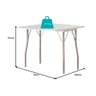Mesa para Cozinha Dobrável e 4 Banquetas 1748 Branco Carraro - 5