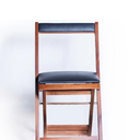 Ver imagem 2 de Conjunto Mesa 120x70 6 Cadeiras Dobrável Imbuia Estofado Preto Ref. DM120.6IP DMadeirastore