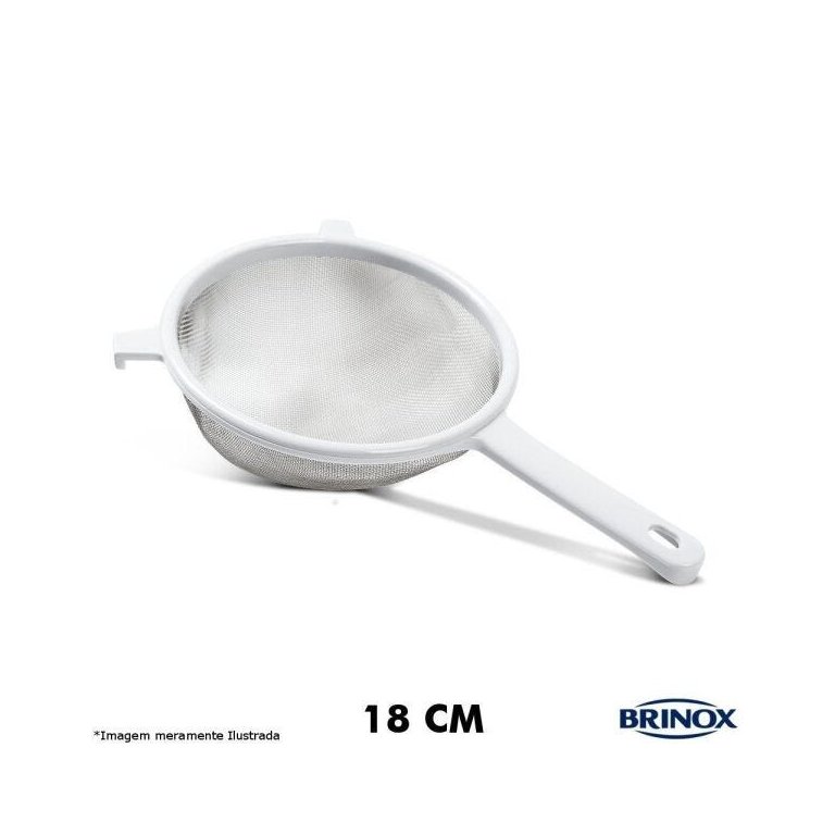 Peneira Inox 18cm com Cabo Abs Top Pratic - Brinox