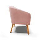 Ver imagem 5 de Kit 02 Poltronas Veludo Pés Palito Castanho Rose