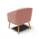 Ver imagem 4 de Kit 02 Poltronas Veludo Pés Palito Castanho Rose