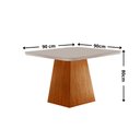 Ver imagem 3 de Mesa de Jantar Aida 90 cm Tampo MDF Vidro Canto Copo com 4 Cadeiras Lira
