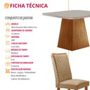 Ver imagem 7 de Mesa de Jantar Aida 90 cm Tampo MDF Vidro Canto Copo com 4 Cadeiras Lira