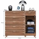 Ver imagem 3 de Cômoda Milão 6 Gavetas 1 Porta 1 Prateleira com Sapateira - Benetil