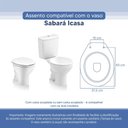 Ver imagem 3 de Assento Sanitário Tampa de Vaso Branco Resina Poliester Sabara para Bacia Icasa