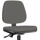 Ver imagem 3 de Cadeira Caixa Alta Giratória Job Couro Sintético Cinza - Lyam Decor