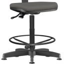 Ver imagem 3 de Kit 2 Cadeiras Caixa Alta Giratória Job Couro Sintético Cinza - Lyam Decor