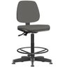 Kit 2 Cadeiras Caixa Alta Giratória Job Couro Sintético Cinza - Lyam Decor - 2
