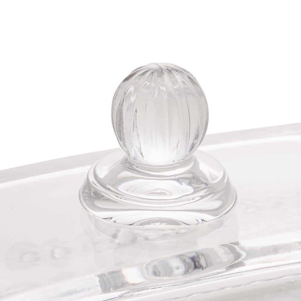 Manteigueira de Cristal Pearl Bolinha Transparente 17cm Wolff - 2