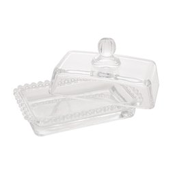 Manteigueira de Cristal Pearl Bolinha Transparente 17cm Wolff - 5