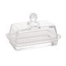 Manteigueira de Cristal Pearl Bolinha Transparente 17cm Wolff - 1